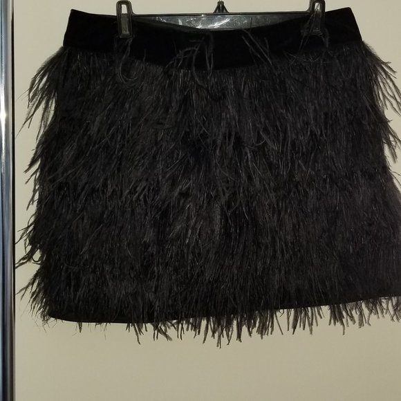 Sam Edelman Ostrich Feather Skirt - Picture 1 of 1